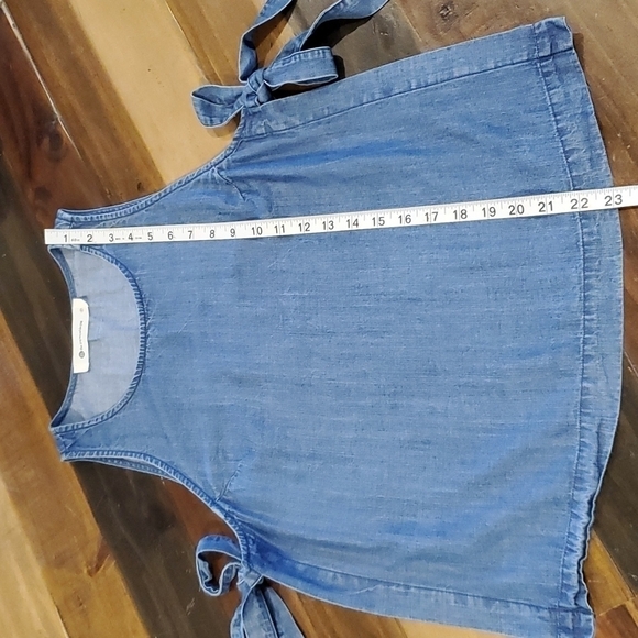 THE Impeccable Pig Chambray Minimalist Beachy Boho Top Small - Picture 8 of 8